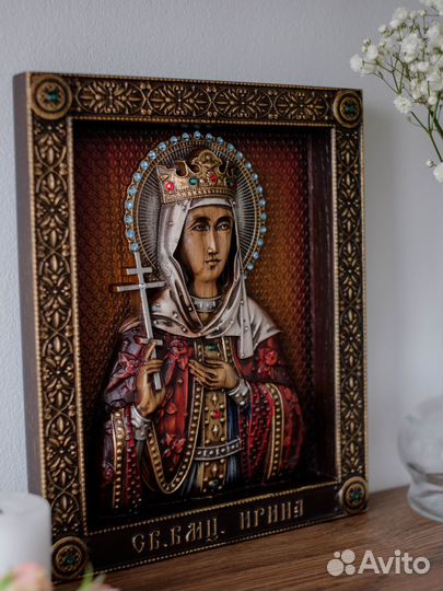 Икона Святой Ирины 23х19 см