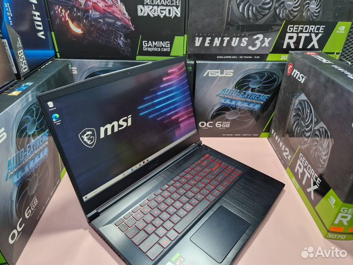 Игровой ноутбук msi Core i5 10200/RTX 3060