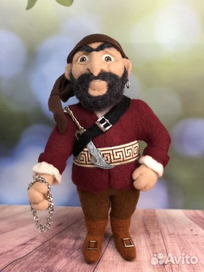 Пират. Интерьерная скульптура из шерсти