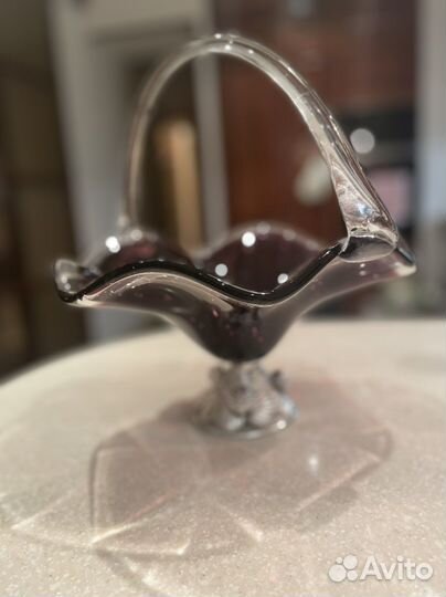 Ваза для фруктов муранское стекло италия murano