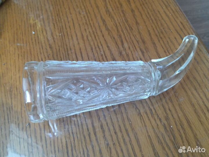 Рог Гусь хрустальный. Лепка: ваза,молочник