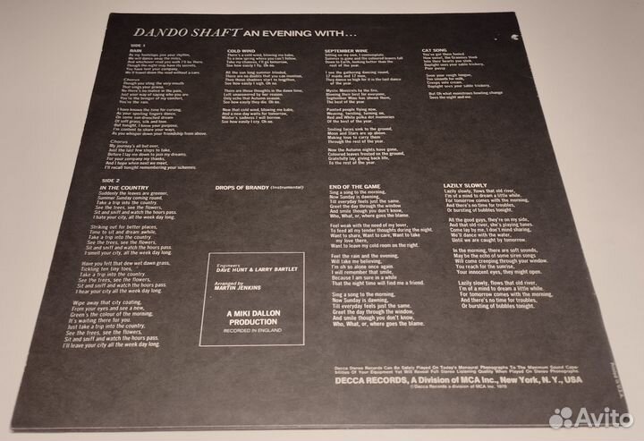 Dando shaft - Psych-folk / US LP 1-st Press