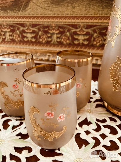 Кувшин + 6 стаканов Чехословакия