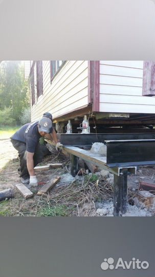 Замена фундамента венцов