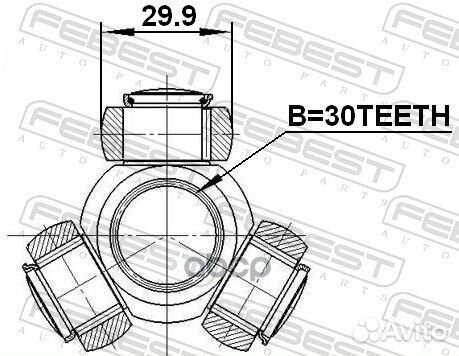 Трипоид ШРУСа renault logan 2416-MEG 2416-MEG F