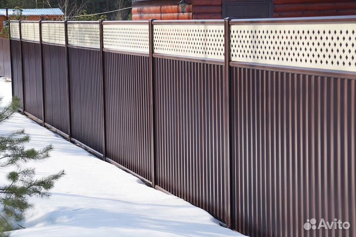 Забор из профнастила с доставкой
