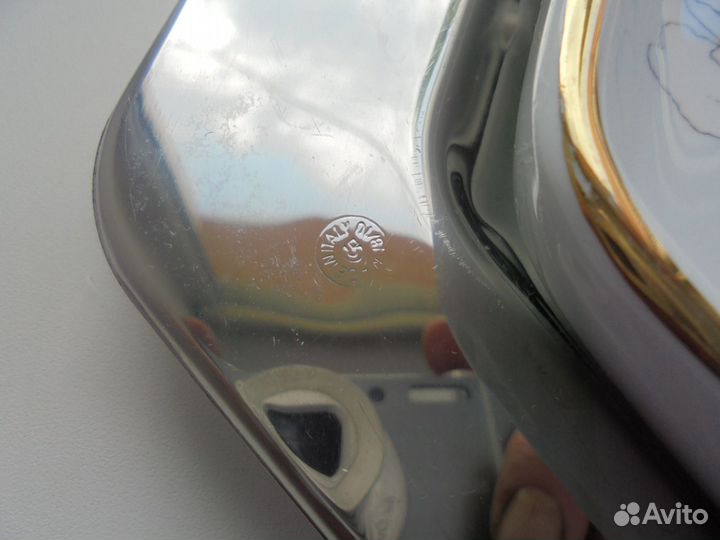 Блюдо Giorinox овальное, Италия фарфор/нерж дл45см