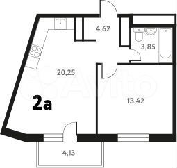 2-к. квартира, 43,5 м², 10/10 эт.