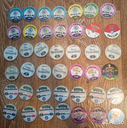 Фишки разные Pog potahontas.бетман, power rangers