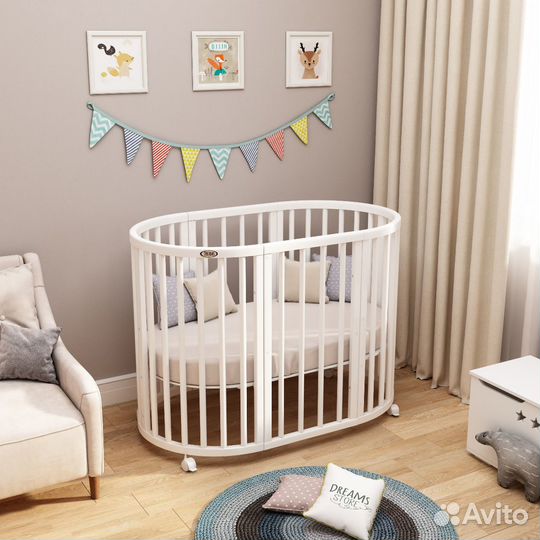 Круглая кровать-трансформер 8в1 Kinderie Dreams St