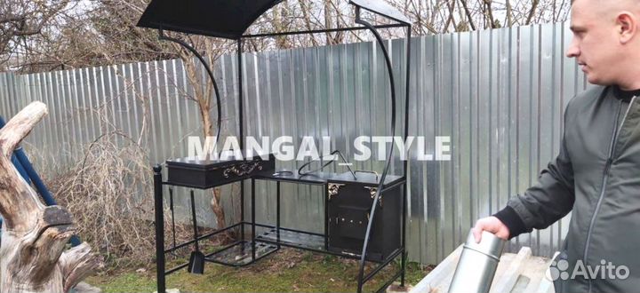 Мангал с крышей