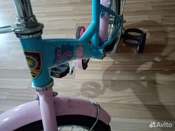 Детский велосипед для девочки со съёмным колесами