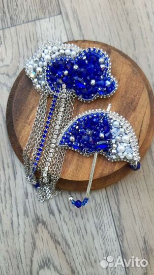 Сет из двух брошей Дождь