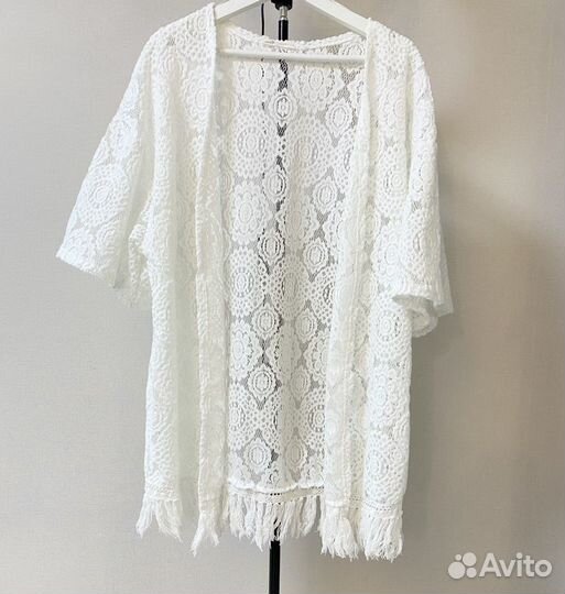 Платье/ Пляжный белый халат / Пляжное парео