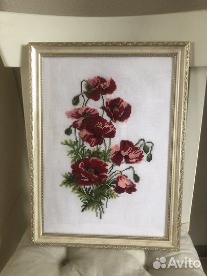 Картина вышитая крестом ручная работа