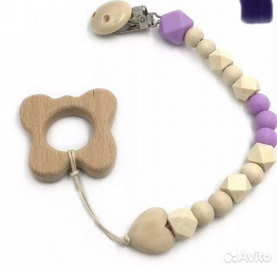 Держатель для соски пустышки деревянный