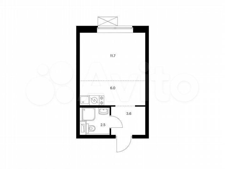 Квартира-студия, 23,8 м², 13/33 эт.