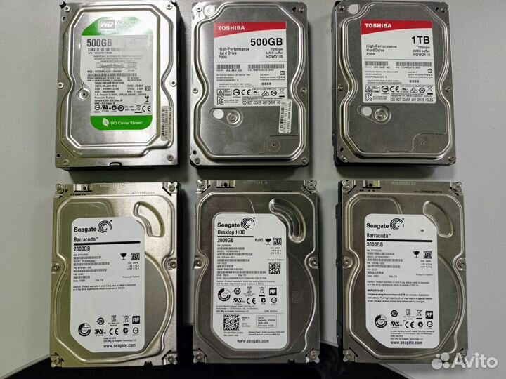 HDD жесткие диски для пк и ноутбуков