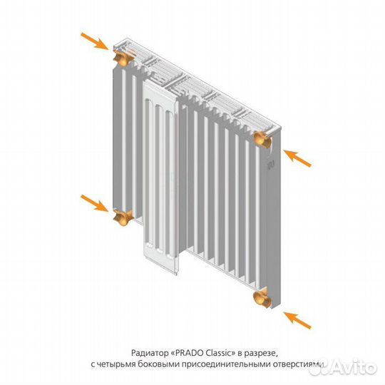Стальной панельный радиатор отопления Prado Classi