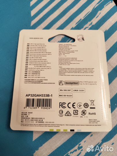 Флеш карта Apacer AH333 32GB (Новая)
