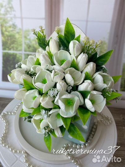 Подснежники и цветы к 8 марта. Мыло ручной работы