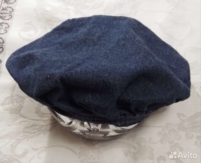 Берет джинсовый для девочки на резинке Таиланд