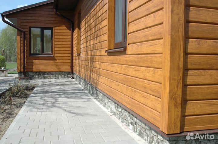 Сайдинг под брус (дерево) / все виды