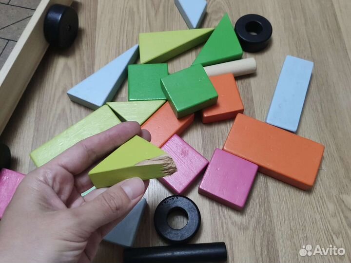 Железная дорога и тележка с кубиками IKEA