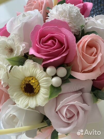 Букет из мыльных роз