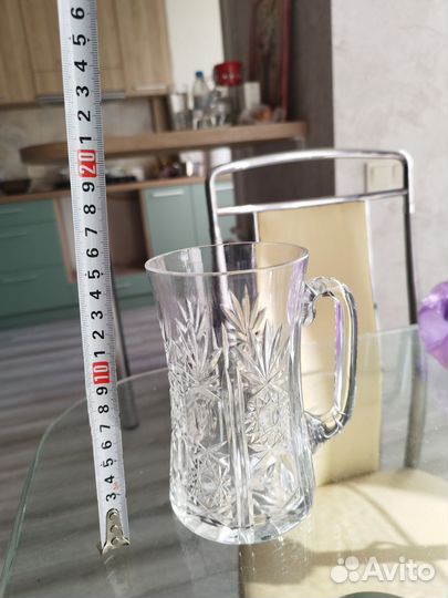 Хрустальная пивная кружка