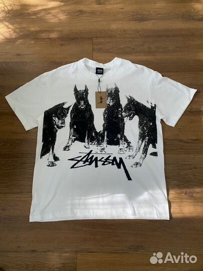 Футболка оверсайз мужская Stussy dobermans