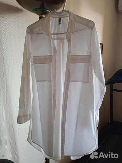 Женская удлинённая рубашка-туника Stradivarius