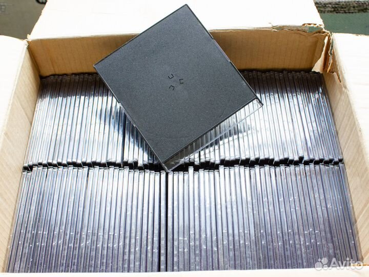 Боксы для CD DVD Slim черные 128шт