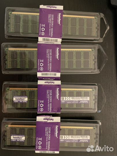 Оперативная память чип samsung 32GB DDR3 eсс 1600z