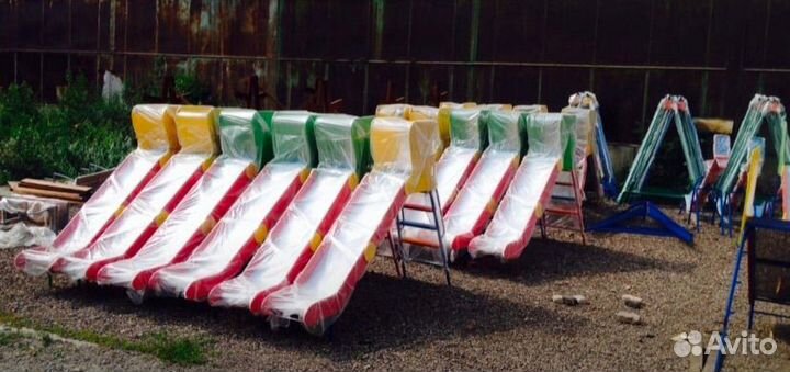 Детские игровые площадки карусели домики