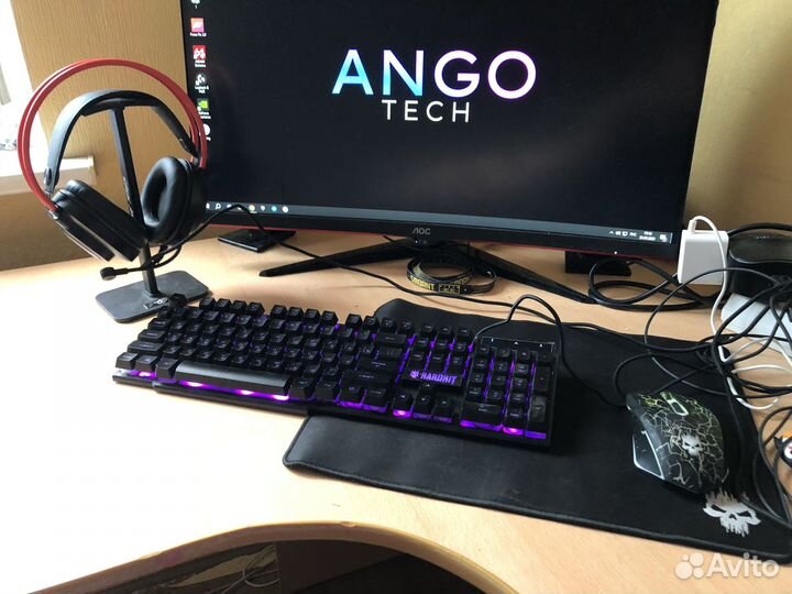 Игровой набор мышка+клавиатру+наушники