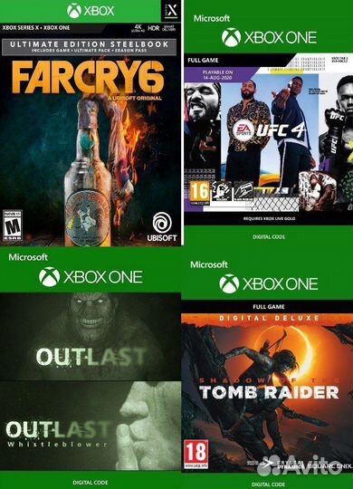 Ключи и Подписки Game Pass для игр на Xbox