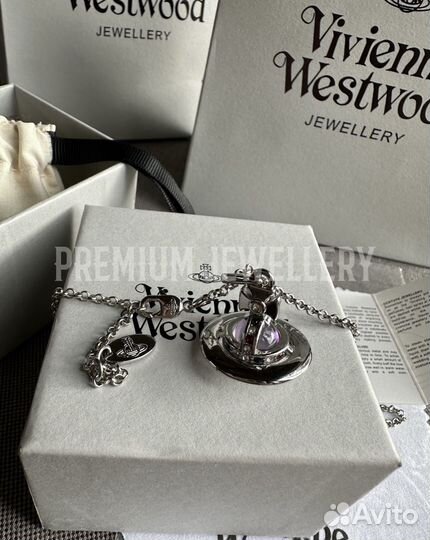 Vivienne Westwood ORB violet серебряная цепь