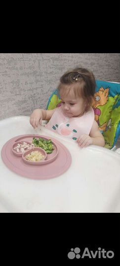 Тарелка детская для кормления силиконовая ezpz