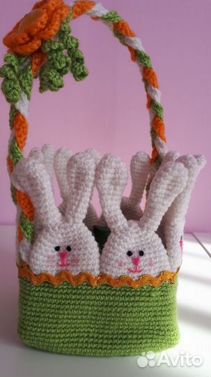 Корзинка зайчики