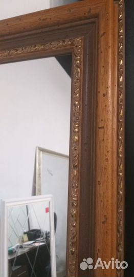 Зеркало в деревянном багете 1950х1000