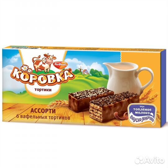 Торт вафельный Коровка 200г Рот Фронт