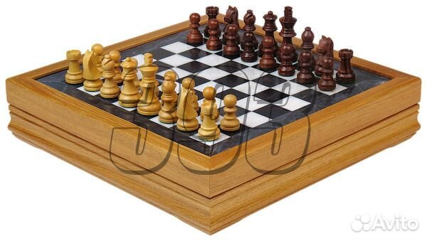 Шахматы Сарагоса (бархатный ложемент, чёрн (47475)