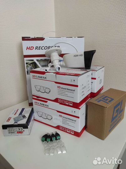 Комплект видеонаблюдения ip 4 камеры 3 Mpx