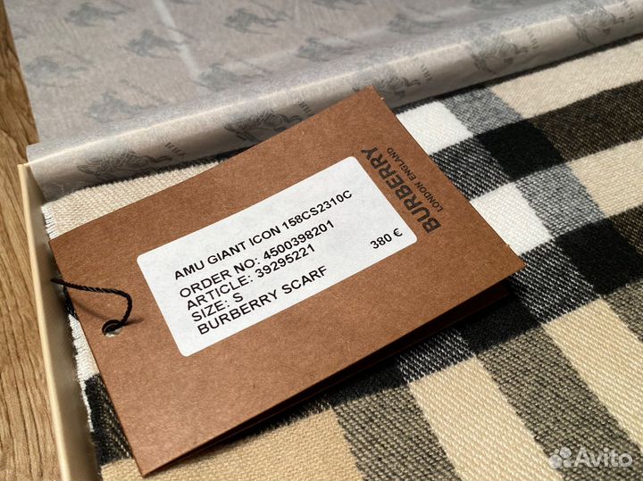 Шарф burberry кашемир