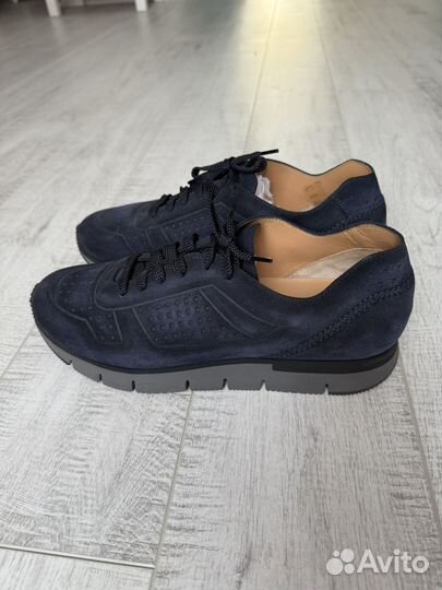 Кеды мужские santoni синяя замша