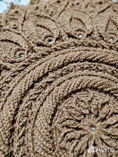 Ковёр джутовый. Техника-рельефное вязание