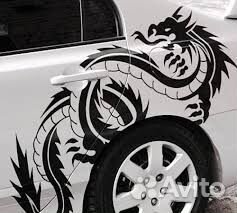 Печать наклеек на авто