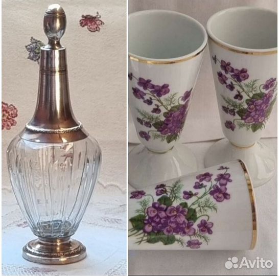 Старинный графин декантер Вaccarat мазагран