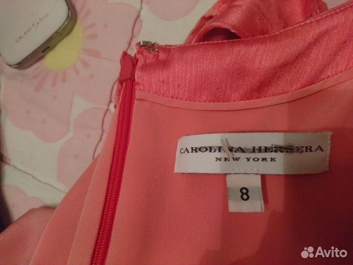 Платье вечернее шелковое. 100 Carolina Herrera